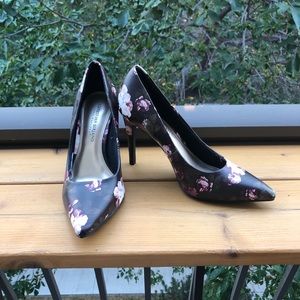 Christian Siriano floral high heeled pumps